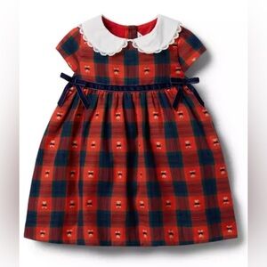 Janie and Jack Baby Bear Tartan Dress (6-12 Months)